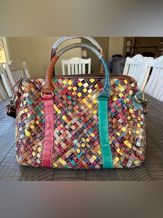 Charmés Los Angeles Leather Woven Multicolor Handbag - Shoulder Purse main image 3